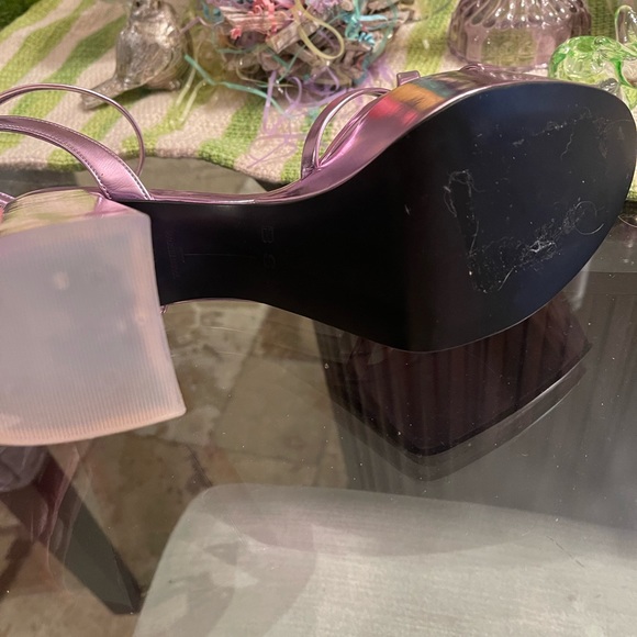 Nwot BLACK SUEDE STUDIO stroppy metallic Emani platform shoes size 39 ! - Picture 3 of 6